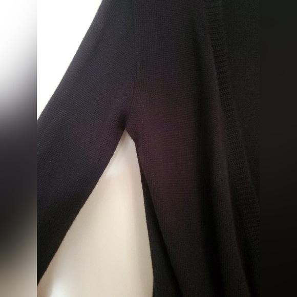 Black surplice faux wrap sweater - Picture 4 of 4